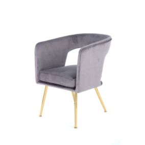 Chaise Design "Jolene" 77cm Gris