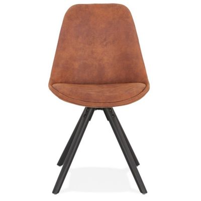 Chaise Design Scandinave "Rony" 84cm Marron & Noir