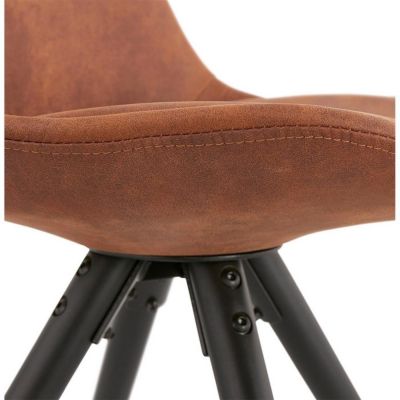 Chaise Design Scandinave "Rony" 84cm Marron & Noir