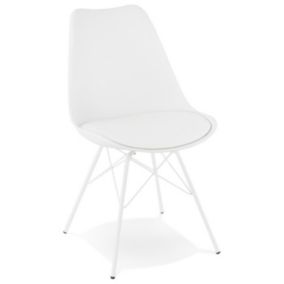 Chaise Design "Tripoli" 83cm Blanc