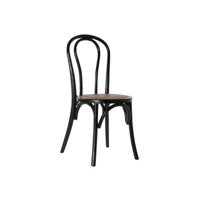 Chaise empilable en rotin Elm 43x44x89 noir