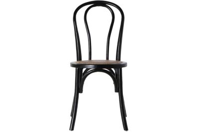 Chaise empilable en rotin Elm 43x44x89 noir
