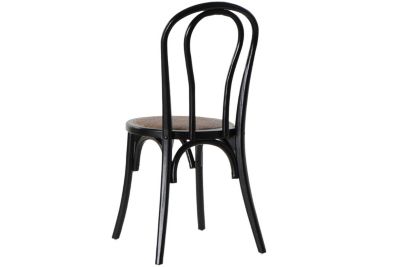 Chaise empilable en rotin Elm 43x44x89 noir