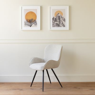 Chaise en chenille beige EVA - HAPPY GARDEN