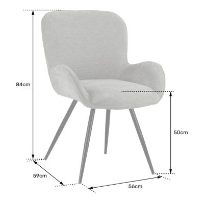 Chaise en chenille beige EVA - HAPPY GARDEN