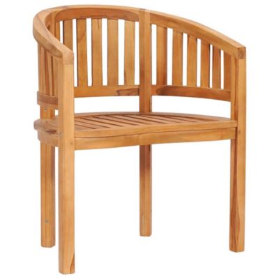 Chaise en forme de banane Bois de teck solide vidaXL