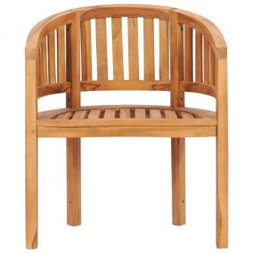 Chaise en forme de banane Bois de teck solide