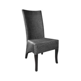 Chaise en loom et acajou Adlon