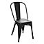 Chaise en métal noire finition mat Atmosphera L.45 x P.49 x H.49 cm hauteur d'assise 45,5 cm