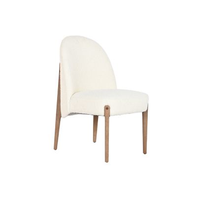 Chaise en polyester couleur frêne, 54,5 x 63,5 x 85 cm, rembourrée