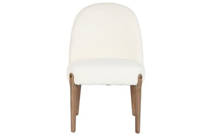 Chaise en polyester couleur frêne, 54,5 x 63,5 x 85 cm, rembourrée