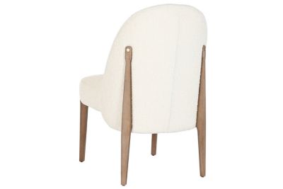 Chaise en polyester couleur frêne, 54,5 x 63,5 x 85 cm, rembourrée