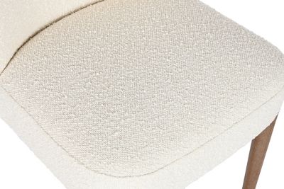 Chaise en polyester couleur frêne, 54,5 x 63,5 x 85 cm, rembourrée