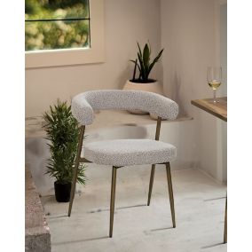 Chaise en tissu et pieds métal - Uniqka