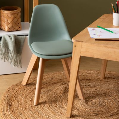 Chaise enfant "Baya" vert clair - Atmosphera Créateur d'intérieur