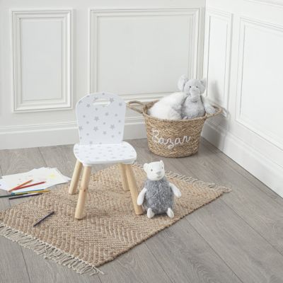 Chaise enfant "Douceur" motifs gris - Atmosphera Créateur d'intérieur