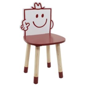 Chaise Enfant "Monsieur Costaud" 53cm Rouge