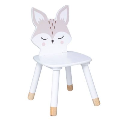 Chaise enfant Renard - blanc - bois - Atmosphera