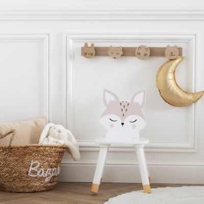 Chaise enfant renard bois blanc - Atmosphera Créateur d'intérieur