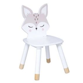 Chaise Enfant Scandinave "Renard" 52cm Blanc