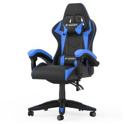 Chaise Gaming, Fauteuil Gamer avec Lombaire&Appui-Tête Appui, Hauteur Réglable, Siège en Cuir,Chaise de Jeu,Rattantree