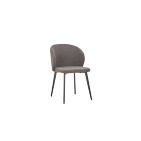 Chaise HARDIN Tissu Bouclé Gris, dimension H80 x L51 x P55, idéal pour votre cuisine ou salle à manger