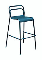 Chaise haute de jardin en aluminium Proloisirs Eos bleu nuit