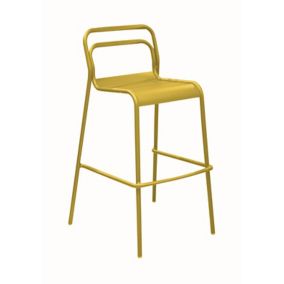 Chaise haute de jardin en aluminium Proloisirs Eos jaune tournesol