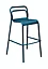 Chaise haute de jardin Proloisirs Eos en aluminium - Coloris bleu - Hauteur 104 cm