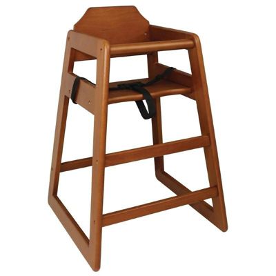 Chaise Haute en Bois Foncé Empilable - Bolero