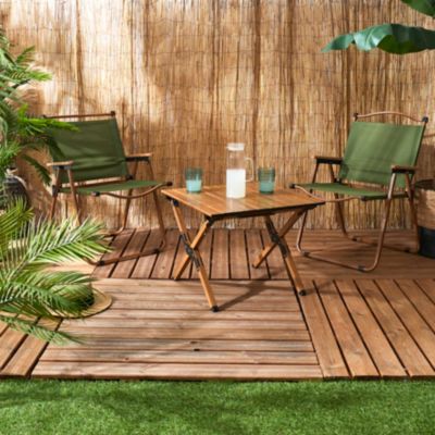 Chaise - HOME DECO FACTORY - Camping - Ergonomique - Verte