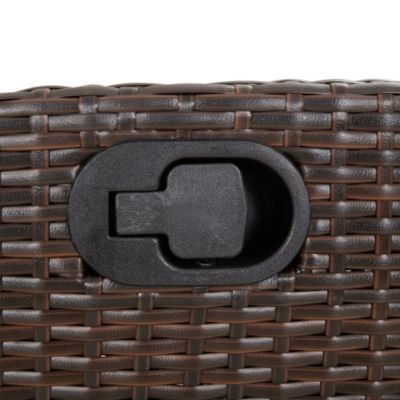 Chaise inclinable de jardin repose-pied marron résine tressée vidaXL