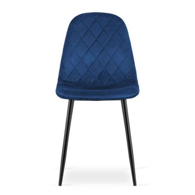 Chaise Komodee PIENZA - 4 Pieces - VERT FONCÉ - Tapisser en velours 51 x 45 x 88 cm