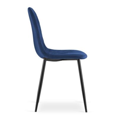 Chaise Komodee PIENZA - 4 Pieces - VERT FONCÉ - Tapisser en velours 51 x 45 x 88 cm