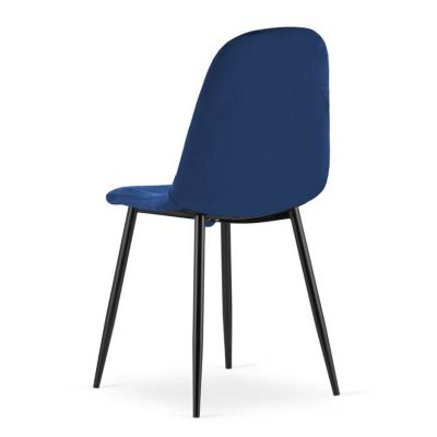 Chaise Komodee PIENZA - 4 Pieces - VERT FONCÉ - Tapisser en velours 51 x 45 x 88 cm