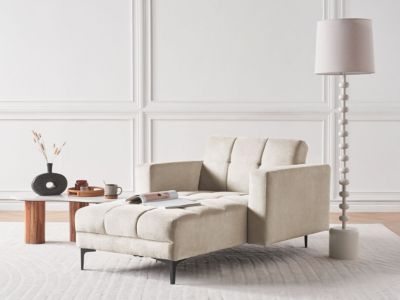 Chaise longue ALNES Tissu Beige
