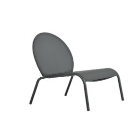 Chaise longue aluminium et textilène Pop gris Arcane