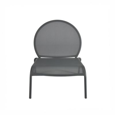 Chaise longue aluminium et textilène Pop gris Arcane