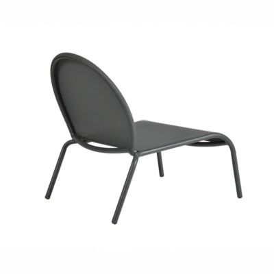 Chaise longue aluminium et textilène Pop gris Arcane