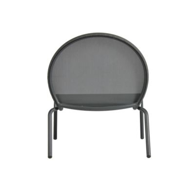 Chaise longue aluminium et textilène Pop gris Arcane