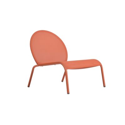 Chaise longue aluminium et textilène Pop terracotta Arcane