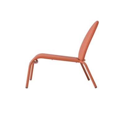 Chaise longue aluminium et textilène Pop terracotta Arcane