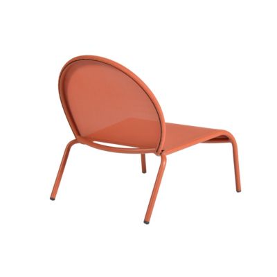 Chaise longue aluminium et textilène Pop terracotta Arcane