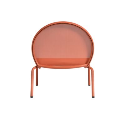 Chaise longue aluminium et textilène Pop terracotta Arcane