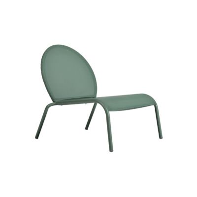 Chaise longue aluminium et textilène Pop vert Arcane
