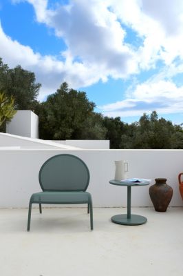 Chaise longue aluminium et textilène Pop vert Arcane