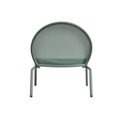 Chaise longue aluminium et textilène Pop vert Arcane