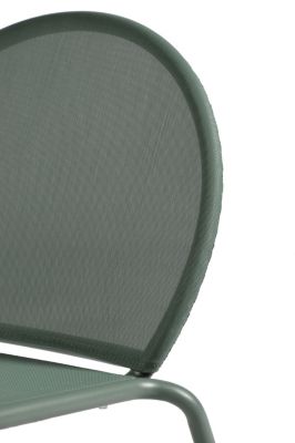 Chaise longue aluminium et textilène Pop vert Arcane