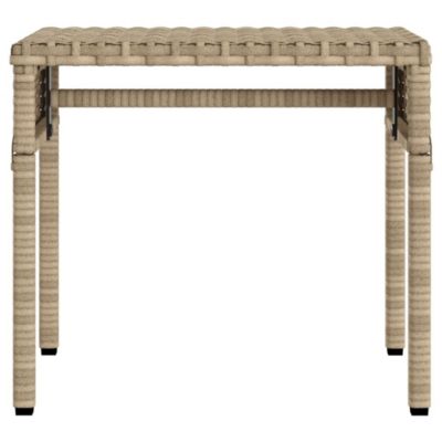 Chaise longue avec auvent et table beige résine tressée vidaXL