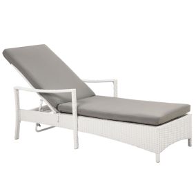 Chaise longue avec coussin Blanc VASTO